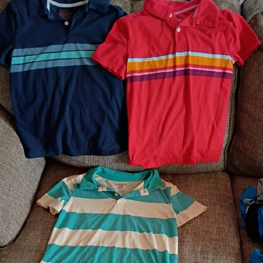 Cat & Jack Kids Polo Shirt Trio - Navy, Red, Teal